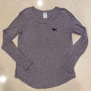 PINK Victoria’s Secret grey purple long sleeve top